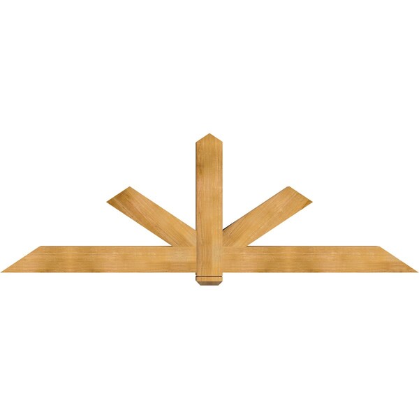 Ekena Millwork Kennewick Rough Sawn Timber Gable Bracket, Western Red Cedar, 96"W x 32"H x 6"D x 6"F, 8/12 Pitch GBW096X32X0606KEN00RWR - main